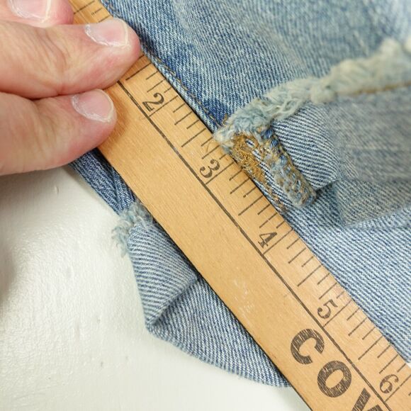 Madewell Denim Jean Shorts Womens Size 28 Distressed Rolled Cut Off Hem - Picture 8 of 14